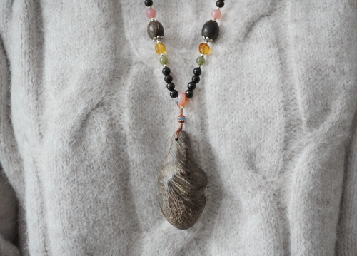 Agarwood Pendant Sweater Chain | The Perfect Blend of Nature and Elegance