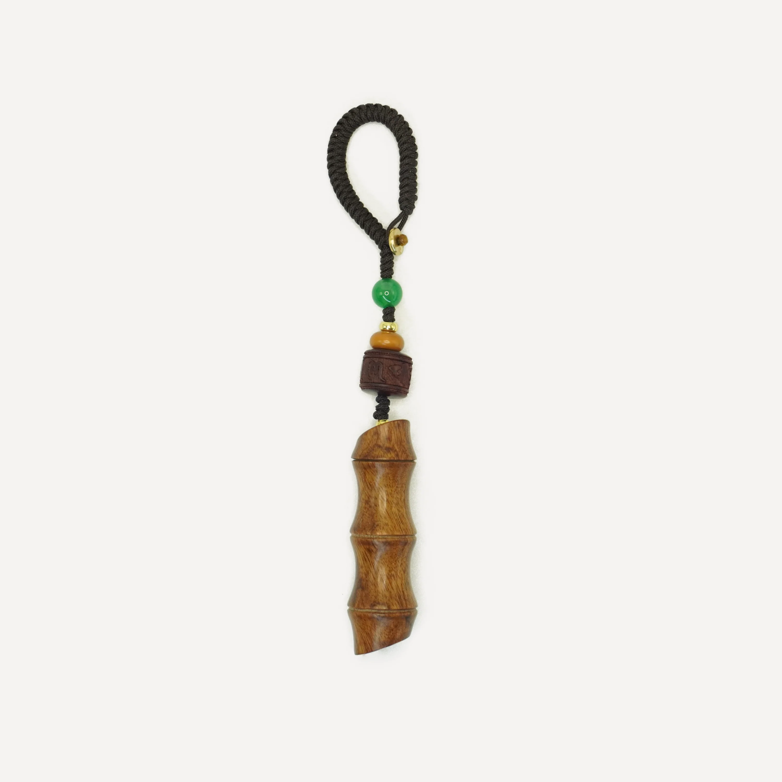 Bamboo Growth Wooden Pendant - Natural Talisman for Career Success & Divine Blessings